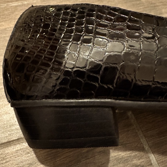 Clarks black croc leather shoes 7.5 - Picture 4 of 5